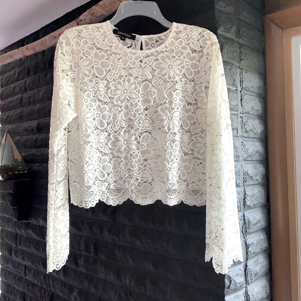 Sheer floral top